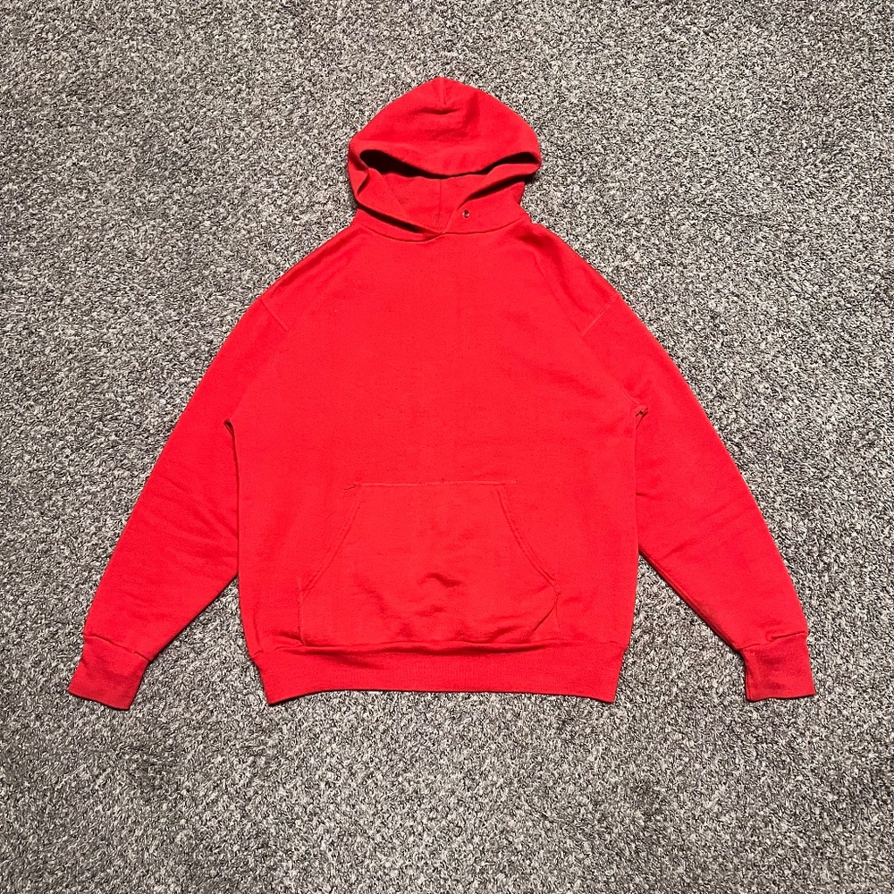 1970's Vintage Medallion Blank Red Hoodie